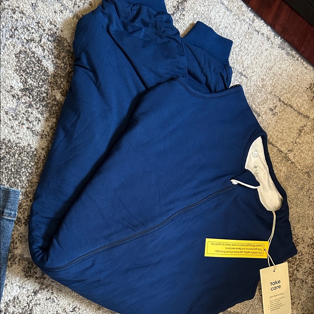 Navy Blue Zip Front Sleep Sack